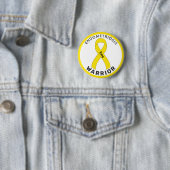 Endometriosis Warrior Ribbon White Button (In situ)
