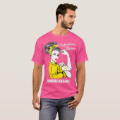 Endometriosis Warrior Unbreekable Arm Strong Woman T-shirt (Voorkant volledig)