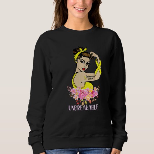 Endometriosis Warrior Unbreekable Arm Tattoo Stron Trui (Voorkant)