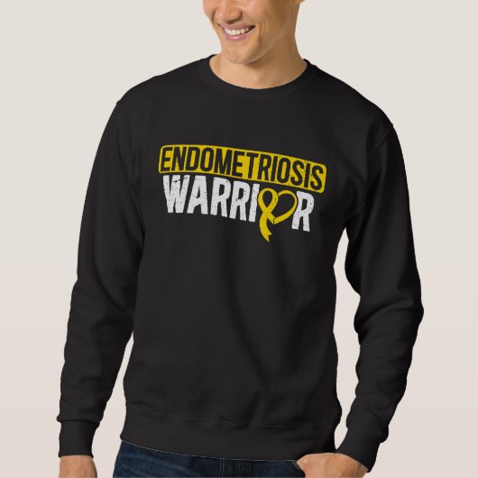 Endometriosis Warrior Yellow Ribbon Endo Awareness Trui (Voorkant)