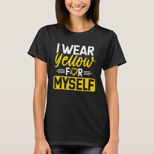 Endometriosis Wear Yellow Ribbon Endo Warrior Supp T-shirt (Voorkant)