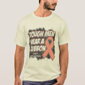 Endometrium-/baarmoederhalskanker Ruwe Mannen Draa T-shirt (Voorkant)