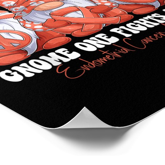 Endometriumkanker Awareness Maand Perzikkleurig Li Poster (Hoek)