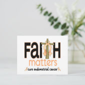 Endometriumkanker Faith Matters Cross 1 Briefkaart (Staand voorkant)