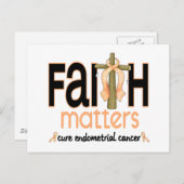 Endometriumkanker Faith Matters Cross 1 Briefkaart (Voorkant / Achterkant)