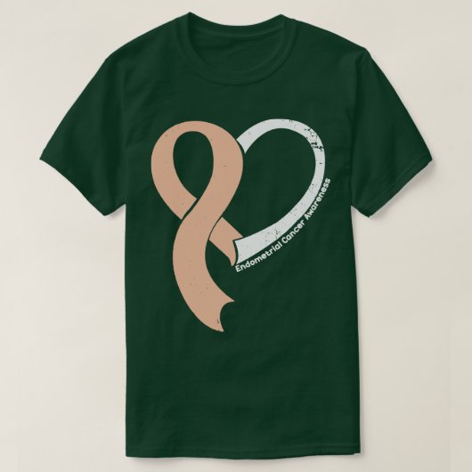 Endometriumkankerbewustzijn Mensen houden van hart T-shirt (Design voorkant)
