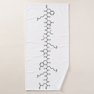 endorfine-chemische formule symbool wetenschap badhanddoek