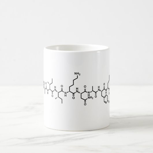 endorfine-chemische formule symbool wetenschap koffiemok (Center)