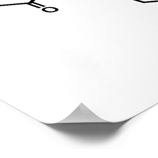 endorfine-chemische formule symbool wetenschap poster (Hoek)