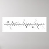 endorfine-chemische formule symbool wetenschap poster (Voorkant)