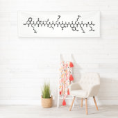 endorfine-chemische formule symbool wetenschap spandoek (Insitu)