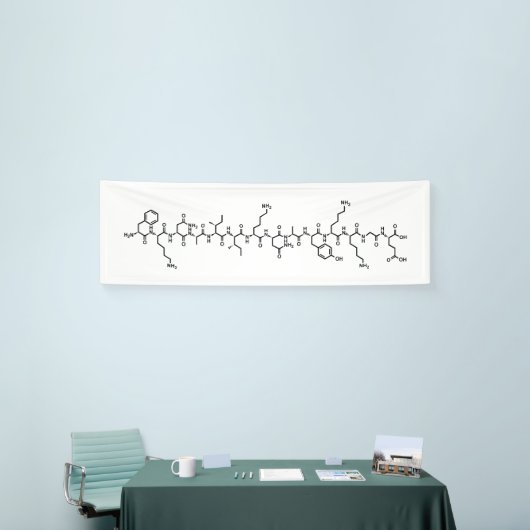 endorfine-chemische formule symbool wetenschap spandoek (Beurs)