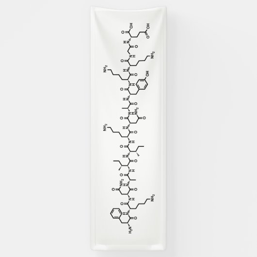 endorfine-chemische formule symbool wetenschap spandoek (Verticaal)