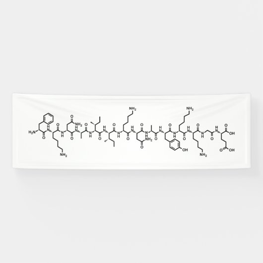 endorfine-chemische formule symbool wetenschap spandoek (Horizontaal)