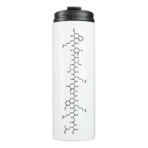 endorfine-chemische formule symbool wetenschap thermosbeker