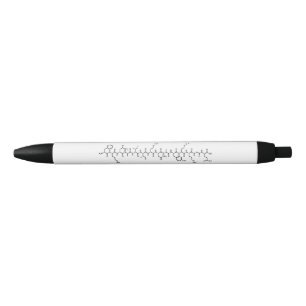 endorfine-chemische formule symbool wetenschap zwarte inkt pen