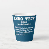 Endoscopie Tech Sarcastic Definition Endo Nurse Latte Mok (Voorkant)