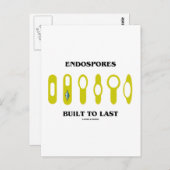 Endosporen gebouwd om lang mee te gaan (bacteriële briefkaart (Voorkant / Achterkant)