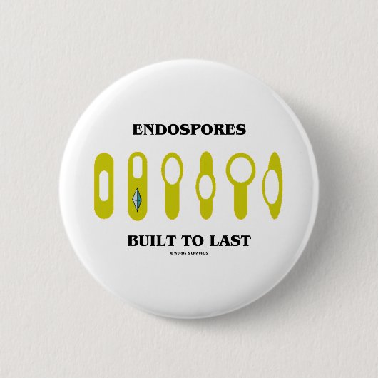 Endospores gebouwd tot laatste (bacteriële houding ronde button 5,7 cm (Voorkant)