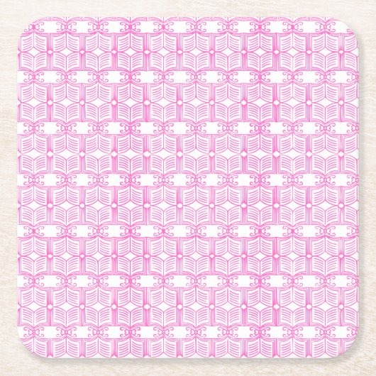 Endpaper Book Pattern Kartonnen Onderzetters (Voorkant)