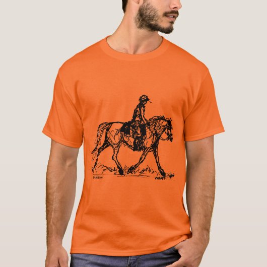 Endurance Horse Simple Sketch T-shirt (Voorkant)
