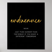 Endurance Inspiration Quote Poster (Voorkant)