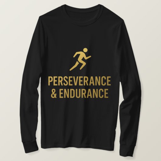 Endurance & Strength – Modern Motivational Gradien T-shirt (Design voorkant)