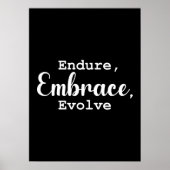 Endure, Omhels, Evolueren - Gym, Hustle, Succes Poster (Voorkant)
