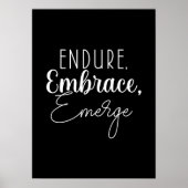 Endure, Omhels - Hustle, Gym, Succes Motivatie Poster (Voorkant)