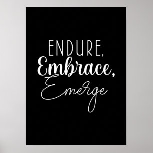 Endure, Omhels - Hustle, Gym, Succes Motivatie Poster