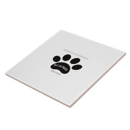 Enduring Paw Print Remembrance Design Tegeltje