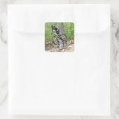 Enduro Mountain Bike Race Vierkante Sticker (Tas)