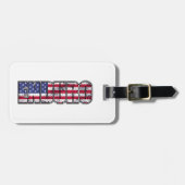 Enduro Mountain Biking American Flag Bagagelabel (Voorkant horizontaal)