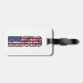 Enduro Mountain Biking American Flag Bagagelabel (Achterkant horizontaal)
