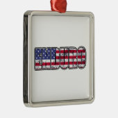 Enduro Mountain Biking American Flag Metalen Ornament (Rechts)