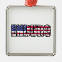 Enduro Mountain Biking American Flag