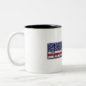 Enduro Mountain Biking American Flag Tweekleurige Koffiemok (Links)