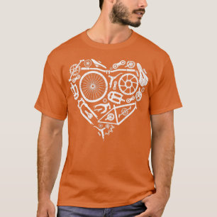 Enduro MTB Mountain Bike Riding Downhill Heart Bik T-shirt