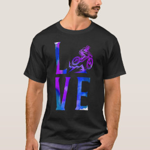 Enduro Mtb Mountain Bike Riding Downhill Watercolo T-shirt