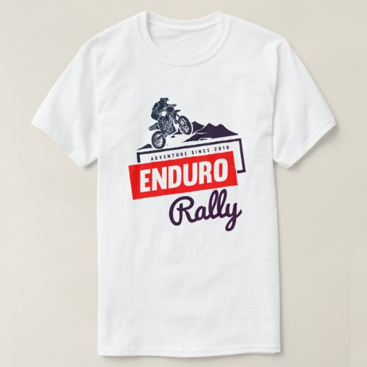 Enduro Rally Motorfiets T-Shirt Avontuur (Design voorkant)