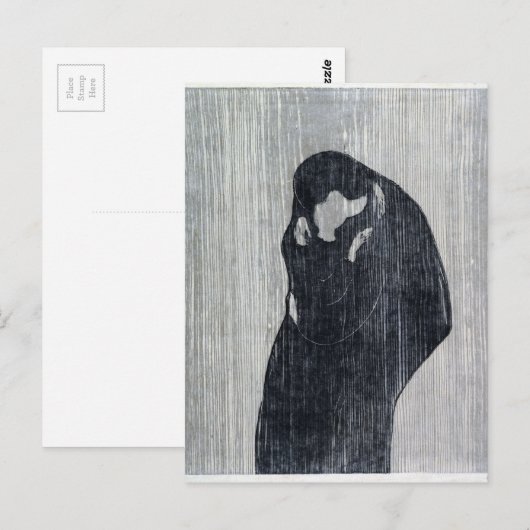 Endvard Munch The Kiss IV Briefkaart (Voorkant / Achterkant)