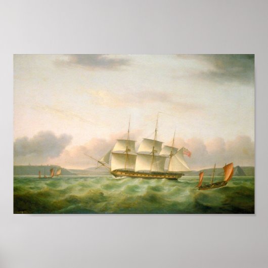 Endymion van Plymouth door Thomas Luny Poster (Voorkant)