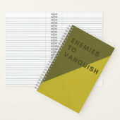 Enemies to Vanquish Funny Olive & Bright Green Notitieboek (Binnen)