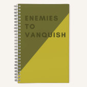 Enemies to Vanquish Funny Olive & Bright Green Notitieboek (Voorkant)