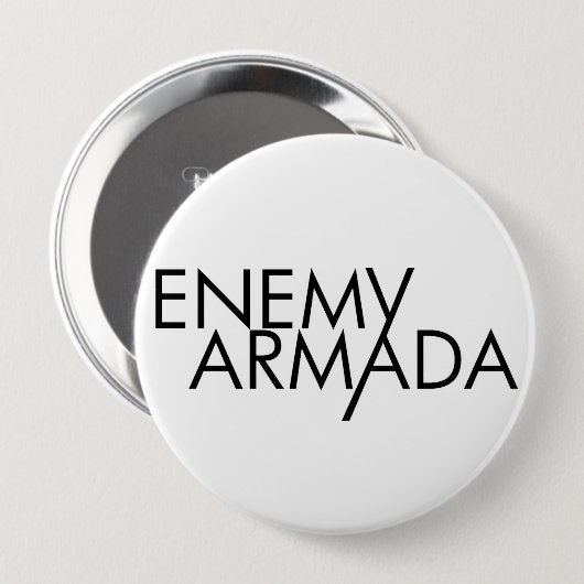 Enemy Armada Black Logo Pin Ronde Button 4,0 Cm (Voorkant /achterkant)