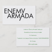 Enemy Armada-promotievaart Visitekaartje (Voorkant / Achterkant)