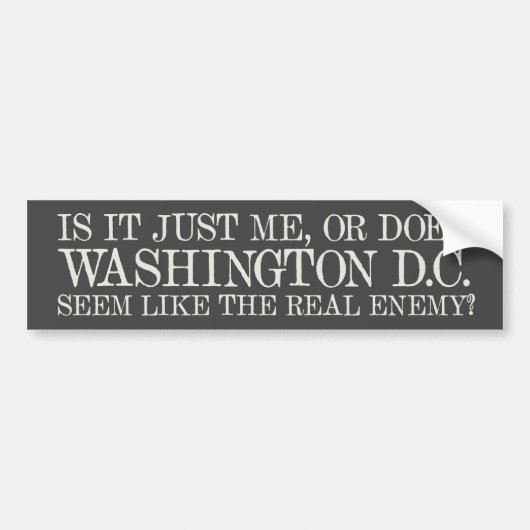 Enemy D.C.? Bumpersticker (Voorkant)