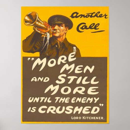 Enemy is Crushed... Vintage UK Reqruitment  Poster (Voorkant)