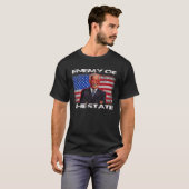 Enemy of State Trump citeert American Patriotic US T-shirt (Voorkant volledig)