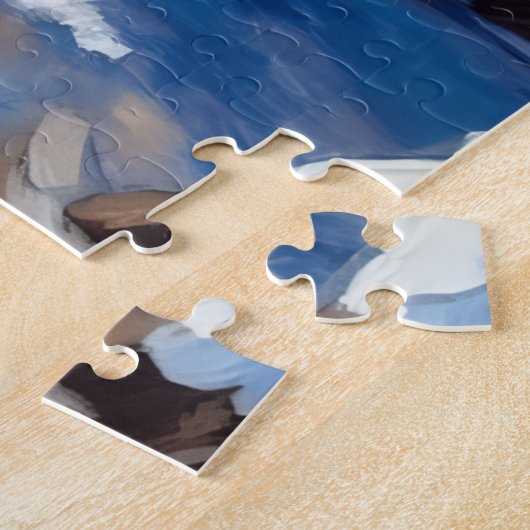 Energetic Blue Heeler Dog Winter Creek Christmas Legpuzzel (Zijkant)